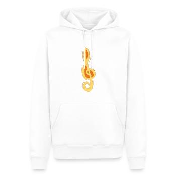 Touche de violon en sol, dessinée à la main. Musicien - Sweat à capuche Premium bio Homme - blanc - Devant - Nico (187cm)