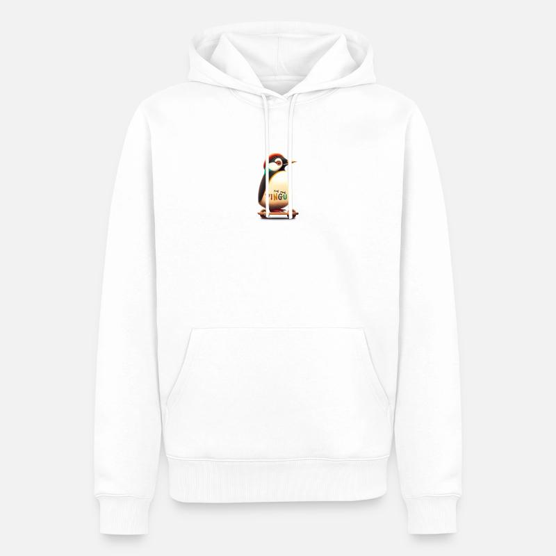 Ping Peng PINGU 2 - Sweat à capuche Premium bio Homme - blanc