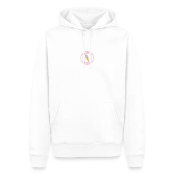 ALLES, WAS ICH BRAUCHE, IST EIS - Männer Premium Bio Hoodie - Weiß - Vorne - Nico (187cm)