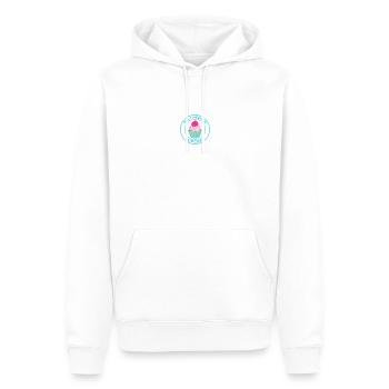 ALLES, WAS ICH BRAUCHE, IST CUPCAKE - Männer Premium Bio Hoodie - Weiß - Vorne - Nico (187cm)