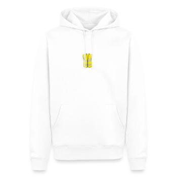 YELLOW VEST - Men’s Premium Organic Hoodie - white - Front - Nico (187cm)
