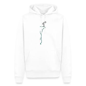 Cliff - 2 vecteur de couleur - Sweat à capuche Premium bio Homme - blanc - Devant - Nico (187cm)