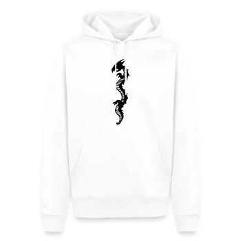 drache - Männer Premium Bio Hoodie - Weiß - Vorne - Nico (187cm)
