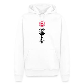 shinkyokushinkai - Men’s Premium Organic Hoodie - white - Front - Nico (187cm)
