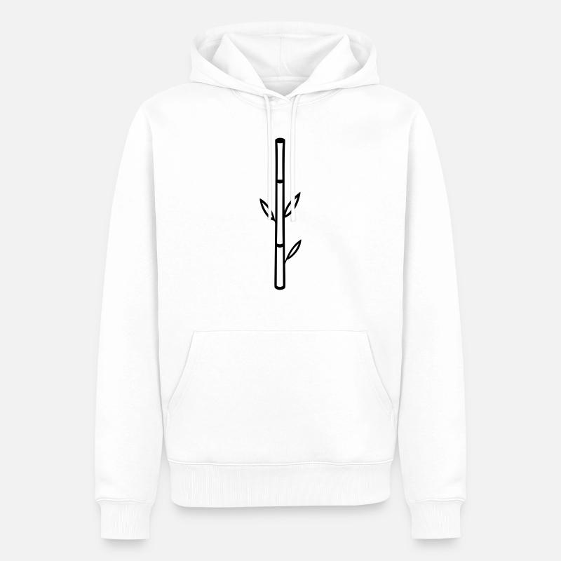Bambus - Männer Premium Bio Hoodie - Weiß