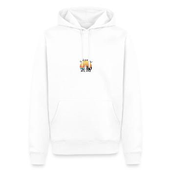Trail Running - Männer Premium Bio Hoodie - Weiß - Vorne - Nico (187cm)