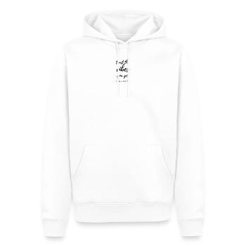 faites confiance aux vibrations que vous obtenez - Sweat à capuche Premium bio Homme - blanc - Devant - Nico (187cm)