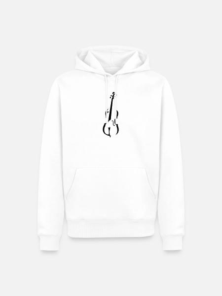 cello - Sweat à capuche Premium bio Homme - blanc