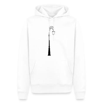 Straßenlaterne - Männer Premium Bio Hoodie - Weiß - Vorne - Nico (187cm)