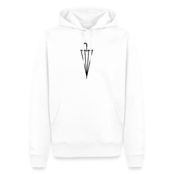 Regenschirm geschlossener Regen Schirm Silhouette - Männer Premium Bio Hoodie - Weiß - Vorne - Nico (187cm)