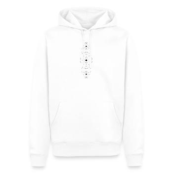 Symmetrisches Sternmuster - Männer Premium Bio Hoodie - Weiß - Vorne - Nico (187cm)