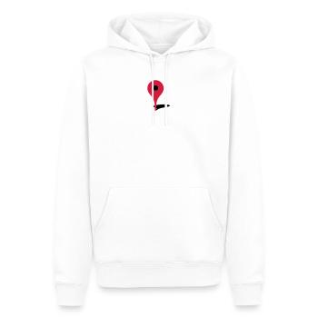 Geek - Männer Premium Bio Hoodie - Weiß - Vorne - Nico (187cm)