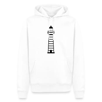 Leuchtturm - Männer Premium Bio Hoodie - Weiß - Vorne - Nico (187cm)
