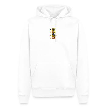 Canard Ensoleillé avec casquette et nœud papillon - Sweat à capuche Premium bio Homme - blanc - Devant - Nico (187cm)