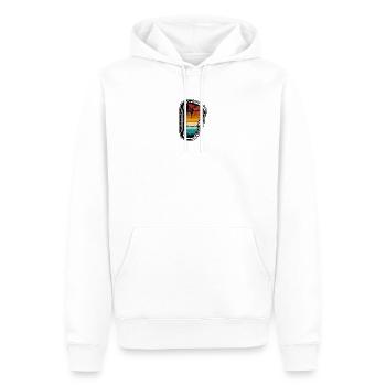Regenbogen-Klettersilhouette - Männer Premium Bio Hoodie - Weiß - Vorne - Nico (187cm)