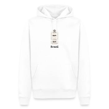 Brazil Flight Ticket - Männer Premium Bio Hoodie - Weiß - Vorne - Nico (187cm)