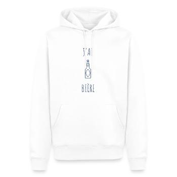 J'ai bière - Sweat à capuche Premium bio Homme - blanc - Devant - Nico (187cm)