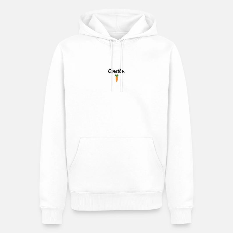 Karotte - Männer Premium Bio Hoodie - Weiß