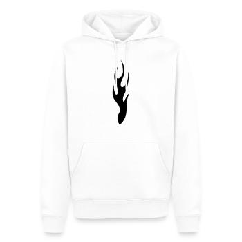 tribal flame - Sweat à capuche Premium bio Homme - blanc - Devant - Nico (187cm)