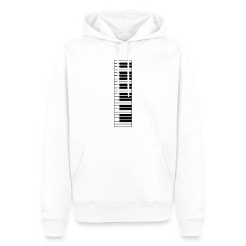 klaviertasten, piano, klavier, keyboard - Männer Premium Bio Hoodie - Weiß - Vorne - Nico (187cm)