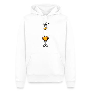 Road Runner Kuckuck Vogel lustig langer Hals steht - Männer Premium Bio Hoodie - Weiß - Vorne - Nico (187cm)