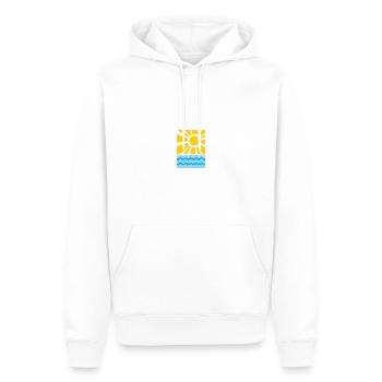 Sommer - Männer Premium Bio Hoodie - Weiß - Vorne - Nico (187cm)