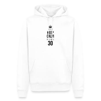 Ich kann mich nicht beruhigen. Ich werde 30. - Männer Premium Bio Hoodie - Weiß - Vorne - Nico (187cm)