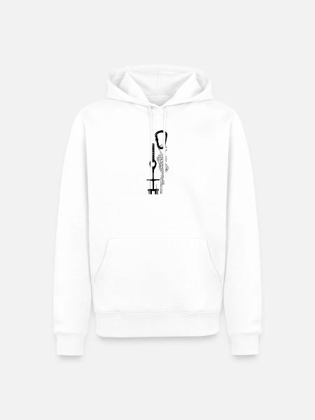 klettern bouldern felsklettern berge Bergsport - Männer Premium Bio Hoodie - Weiß