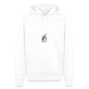 Coffee grinder design - Men’s Premium Organic Hoodie - white - Front - Nico (187cm)