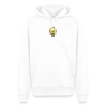 Poussins doux - Sweat à capuche Premium bio Homme - blanc - Devant - Nico (187cm)