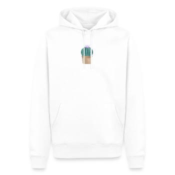 Kaktus im Blumentopf - Männer Premium Bio Hoodie - Weiß - Vorne - Nico (187cm)
