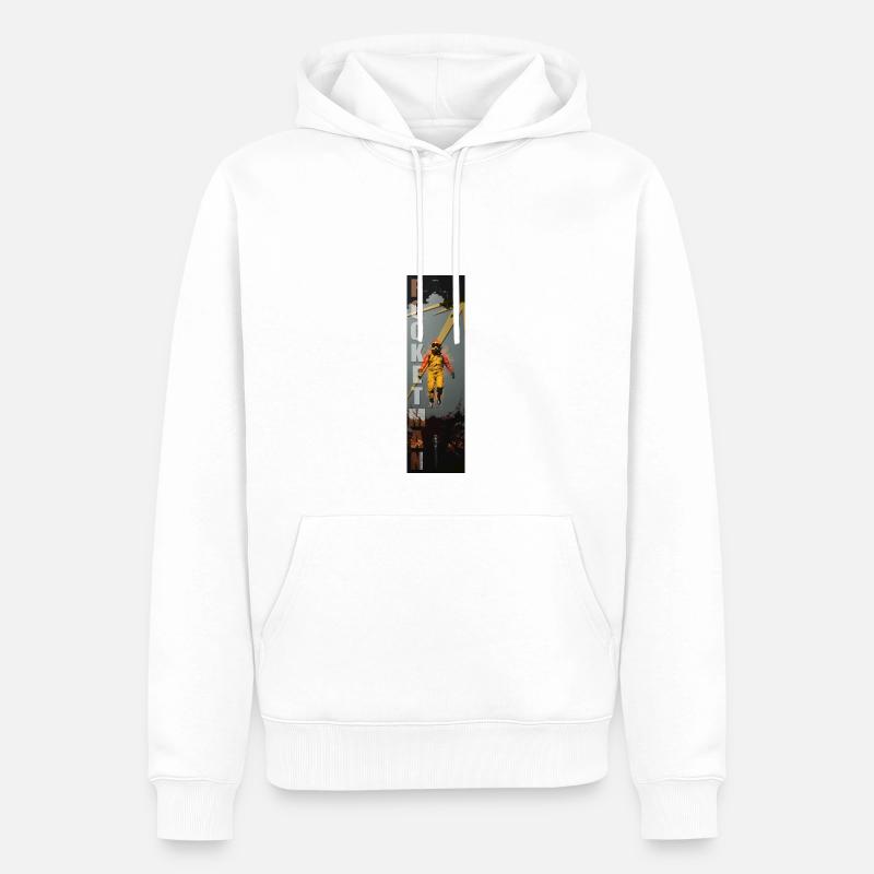 « Illustration d’astronaute ROCKETMAN » - Sweat à capuche Premium bio Homme - blanc