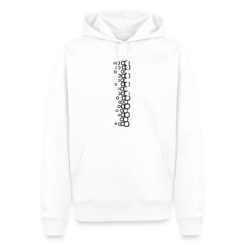 qadrati_1c - Männer Premium Bio Hoodie - Weiß - Vorne - Nico (187cm)