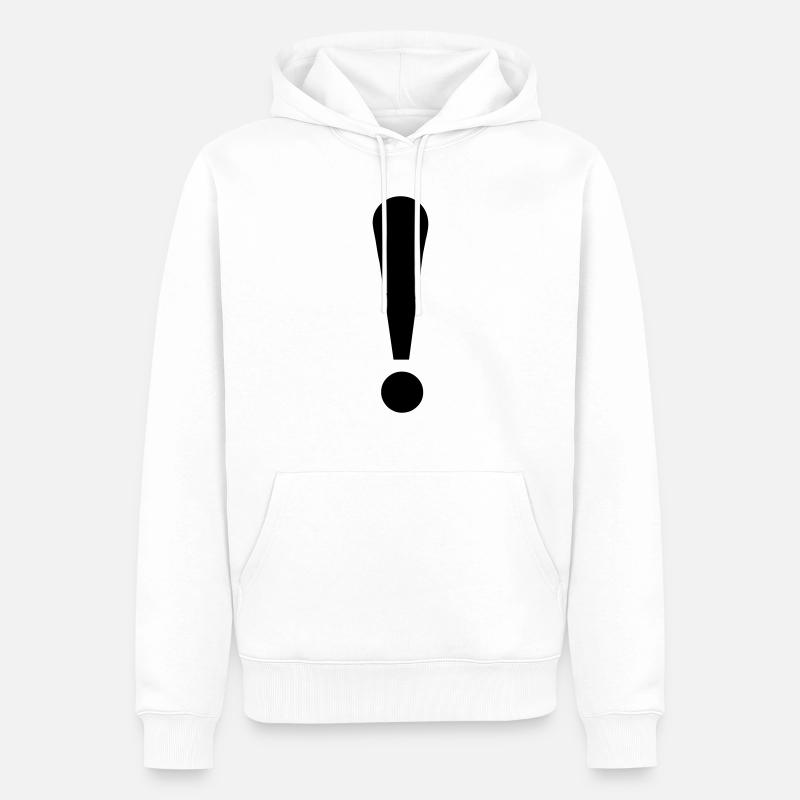 Ausrufezeichen - Männer Premium Bio Hoodie - Weiß