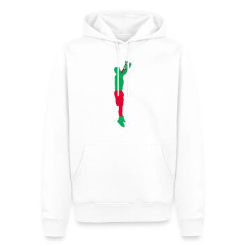 Alcool - Sweat à capuche Premium bio Homme - blanc - Devant - Nico (187cm)