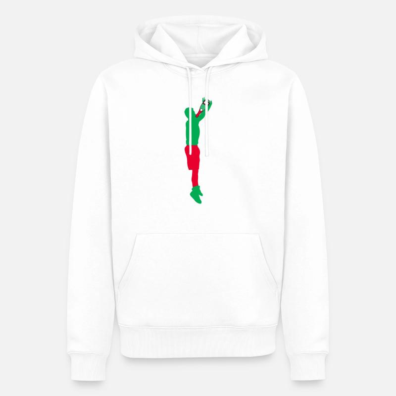 Alcool - Sweat à capuche Premium bio Homme - blanc