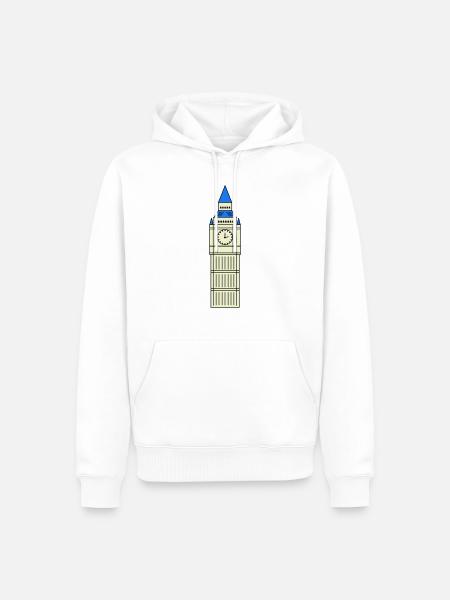 big ben design - Men’s Premium Organic Hoodie - white