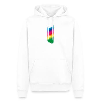 Spectre des couleurs - Arc-en-ciel - Sweat à capuche Premium bio Homme - blanc - Devant - Nico (187cm)