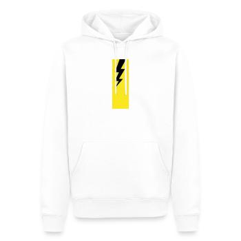Blitz – Gewitter, Sturm & Elektrizität Power - Männer Premium Bio Hoodie - Weiß - Vorne - Nico (187cm)