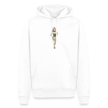 Lily pin-up - Sweat à capuche Premium bio Homme - blanc - Devant - Nico (187cm)