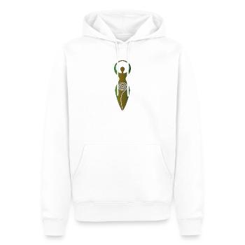 Wicca-Spiralgöttin – Weibliche Energie - Männer Premium Bio Hoodie - Weiß - Vorne - Nico (187cm)