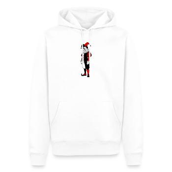 Joker Médiévale - Sweat à capuche Premium bio Homme - blanc - Devant - Nico (187cm)