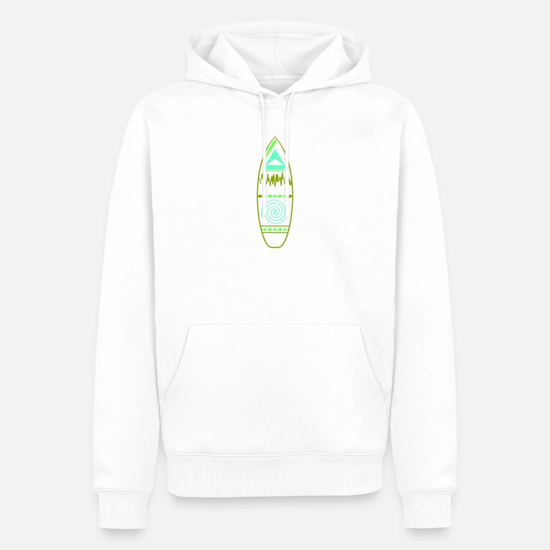 surfboard_design - Sweat à capuche Premium bio Homme - blanc
