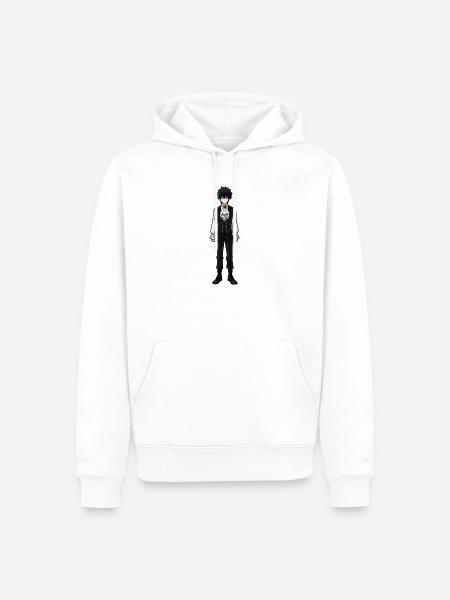 Victorianischer Frack mit Rüschen - Männer Premium Bio Hoodie - Weiß