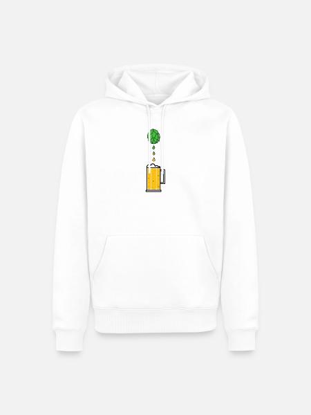 Hopfensaft - Männer Premium Bio Hoodie - Weiß