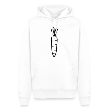 Carrot - Men’s Premium Organic Hoodie - white - Front - Nico (187cm)