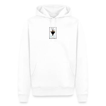 Petits filtres - Sweat à capuche Premium bio Homme - blanc - Devant - Nico (187cm)