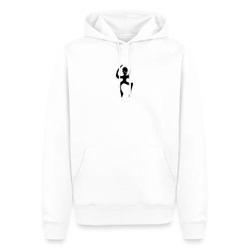 1040 Icon (black) - Männer Premium Bio Hoodie - Weiß - Vorne - Nico (187cm)