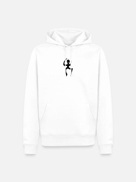 1040 Icon (black) - Men’s Premium Organic Hoodie - white