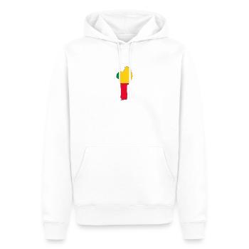 bénin - Sweat à capuche Premium bio Homme - blanc - Devant - Nico (187cm)